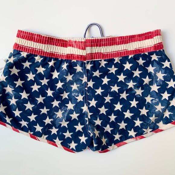 Buc-ee's Red White and Blue Stars and Striped Mini Shorts Women's size XS NWT - Picture 5 of 11